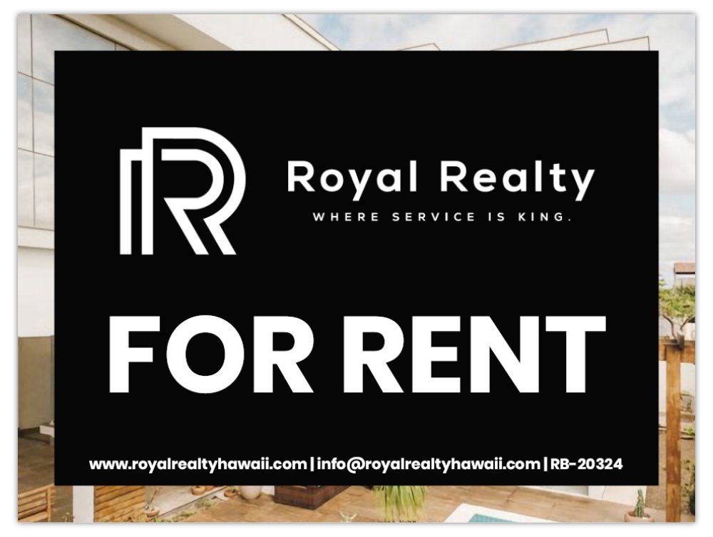 Cardboard RR Signage: For Rent