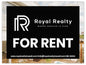 Cardboard RR Signage: For Rent